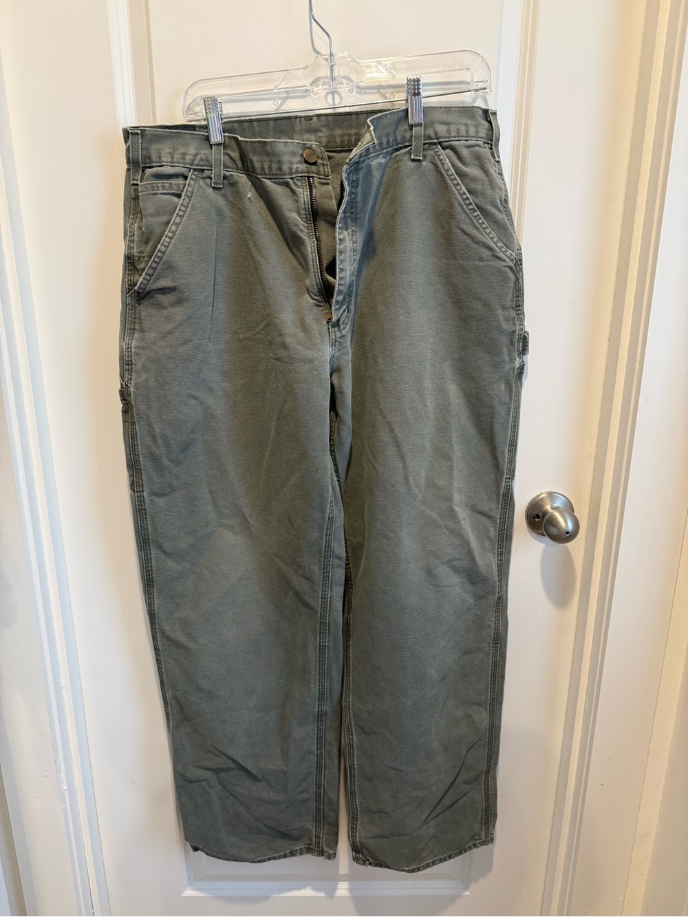 Carhartt Olive Green Carpenter Utility Pants Men’s 36x30 Relaxed Fit